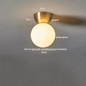 Moderne LED Plafondlamp – Glas & IJzer, Nordic/Japans Stijl voor Woonkamer, Slaapkamer & Gang
