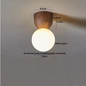 Moderne LED Plafondlamp – Glas & IJzer, Nordic/Japans Stijl voor Woonkamer, Slaapkamer & Gang