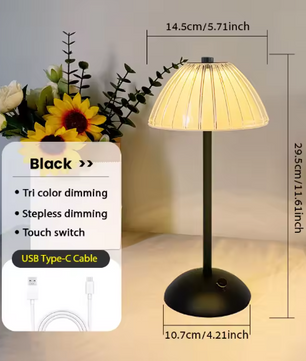 LED Tafellamp met Touch Control – Draadloos & Oplaadbaar Nachtlampje