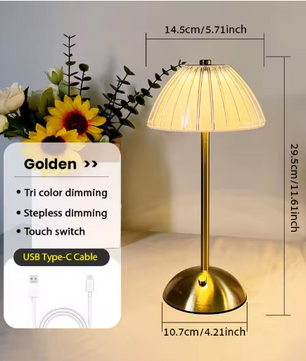 LED Tafellamp met Touch Control – Draadloos & Oplaadbaar Nachtlampje