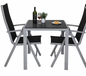 3-delige Tuinset met Opvouwbare Stoelen en Vierkante Tafel