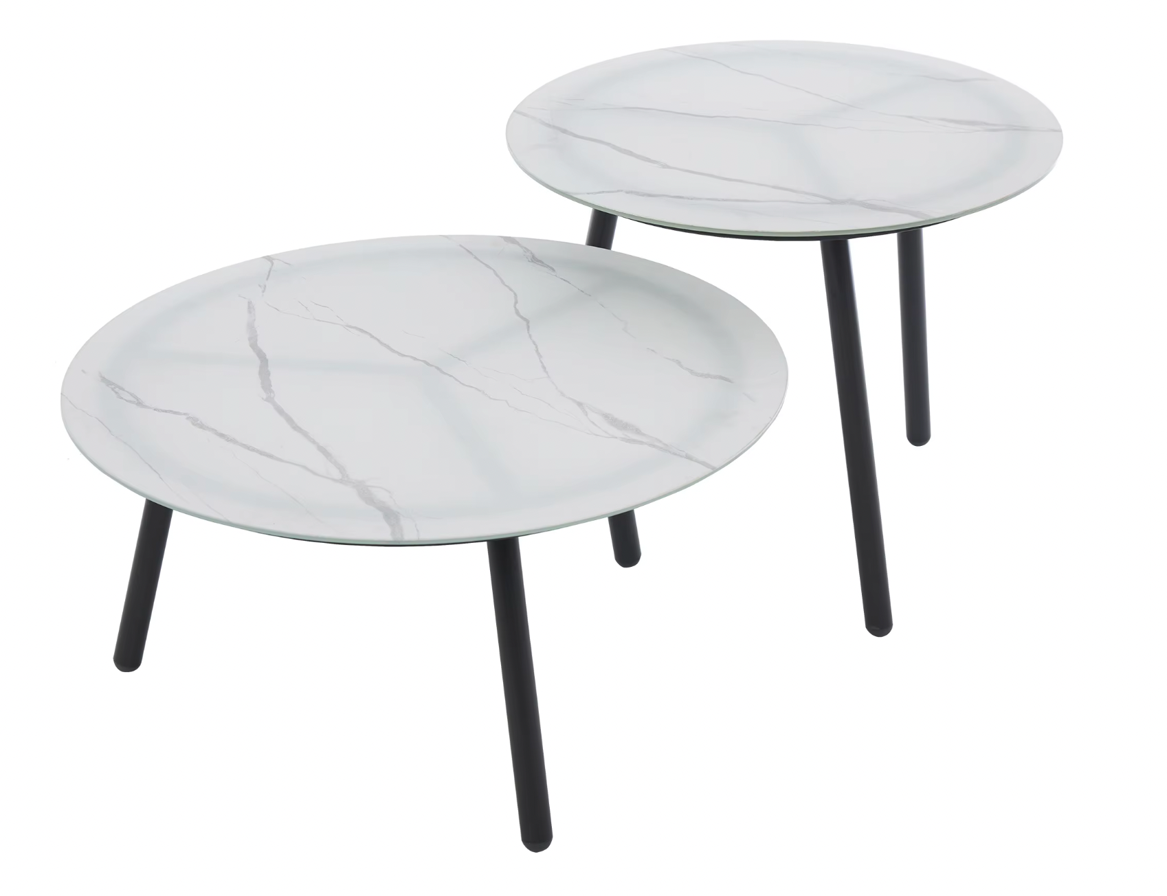 5-delige Tuinloungeset – 3-zitsbank, 2 Fauteuils & 2 Tafels, Gevlochten Touw & Glazen Blad
