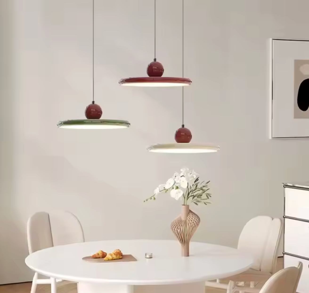 Moderne Retro Hanglamp – Platte LED Plafondlamp 30/40 cm