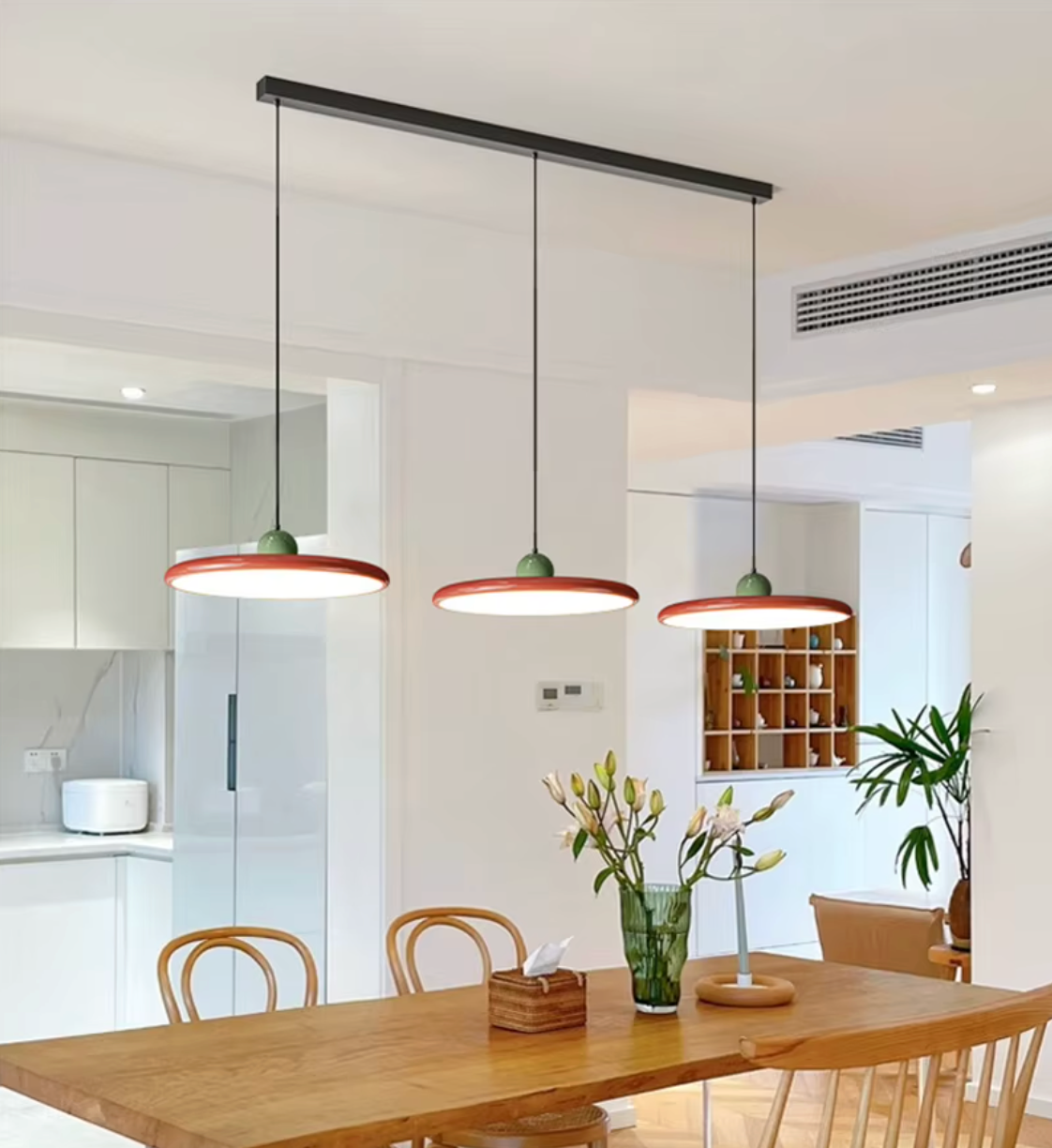 Moderne Retro Hanglamp – Platte LED Plafondlamp 30/40 cm