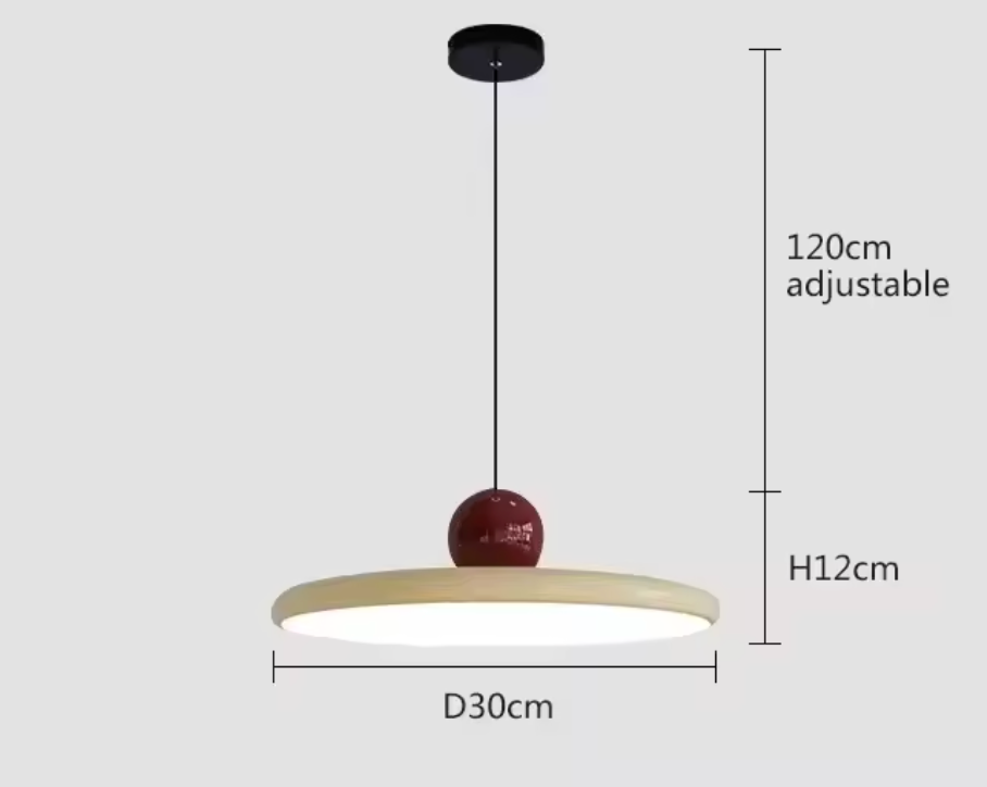 Moderne Retro Hanglamp – Platte LED Plafondlamp 30/40 cm