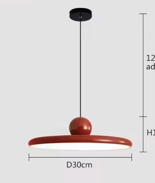 Moderne Retro Hanglamp – Platte LED Plafondlamp 30/40 cm