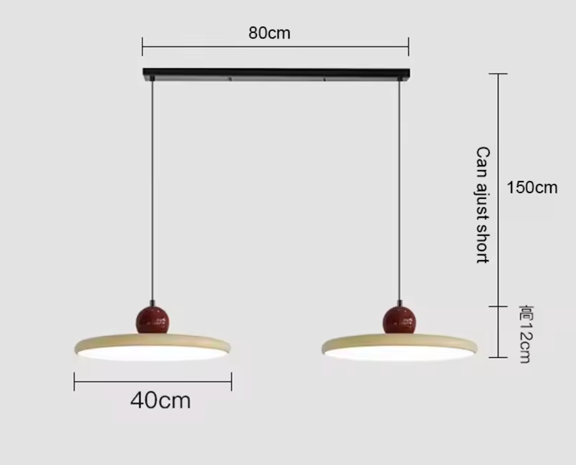 Moderne Retro Hanglamp – Platte LED Plafondlamp 30/40 cm