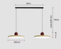 Moderne Retro Hanglamp – Platte LED Plafondlamp 30/40 cm