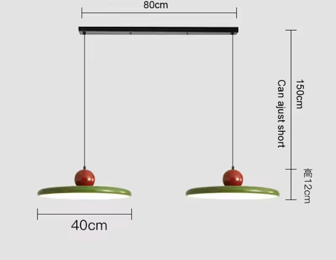 Moderne Retro Hanglamp – Platte LED Plafondlamp 30/40 cm