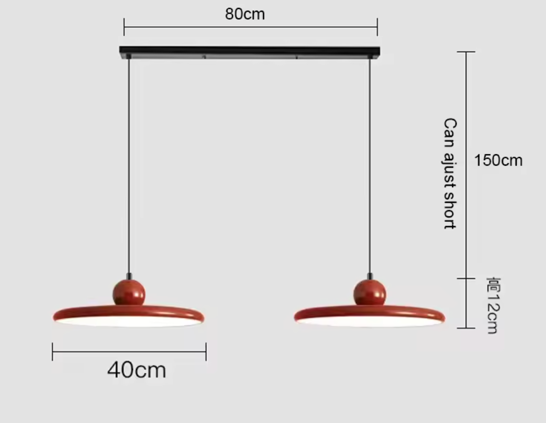 Moderne Retro Hanglamp – Platte LED Plafondlamp 30/40 cm