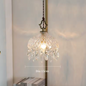 Franse Retro Glazen Hanglamp – Luxe Kroonluchter van Koper & Kristal, E14 LED