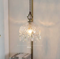 Franse Retro Glazen Hanglamp – Luxe Kroonluchter van Koper & Kristal, E14 LED