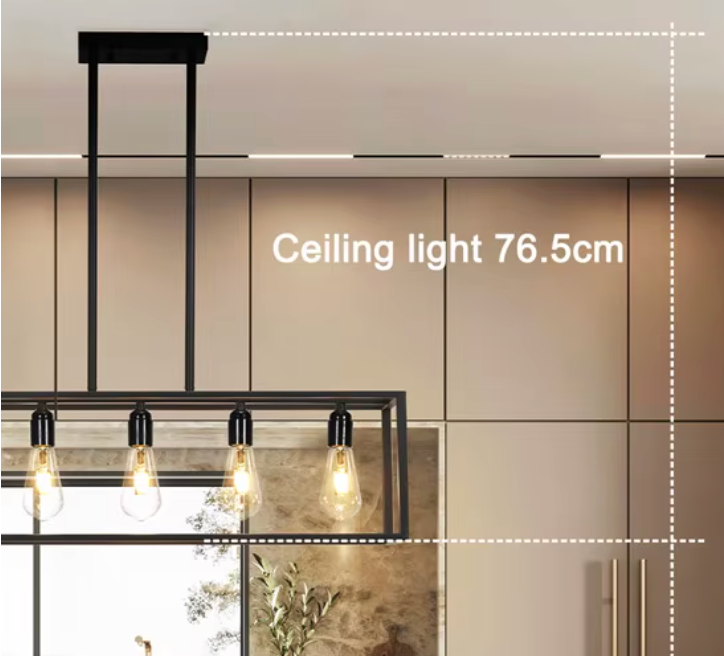 Industriële 5-lichts Plafondlamp E27 – Vintage Zwart Design van Ijzer