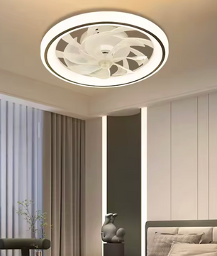 Slimme Plafondventilator met LED Verlichting – Intrekbare Bladen & Afstandsbediening, 48 cm