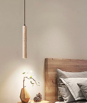 Led Hanglamp Buisvormig – Houten Plafondlamp in Japanse Stijl, Modern & Rustiek