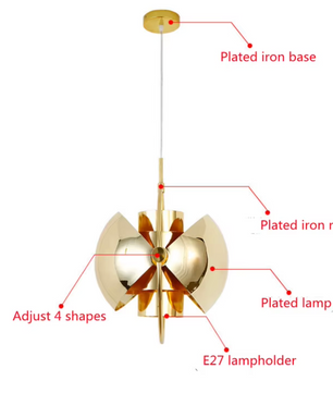 Moderne Nordic Hanglamp – Goud / Zwart / Wit