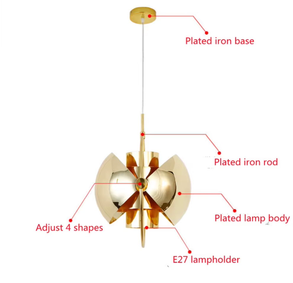 Moderne Nordic Hanglamp – Goud / Zwart / Wit