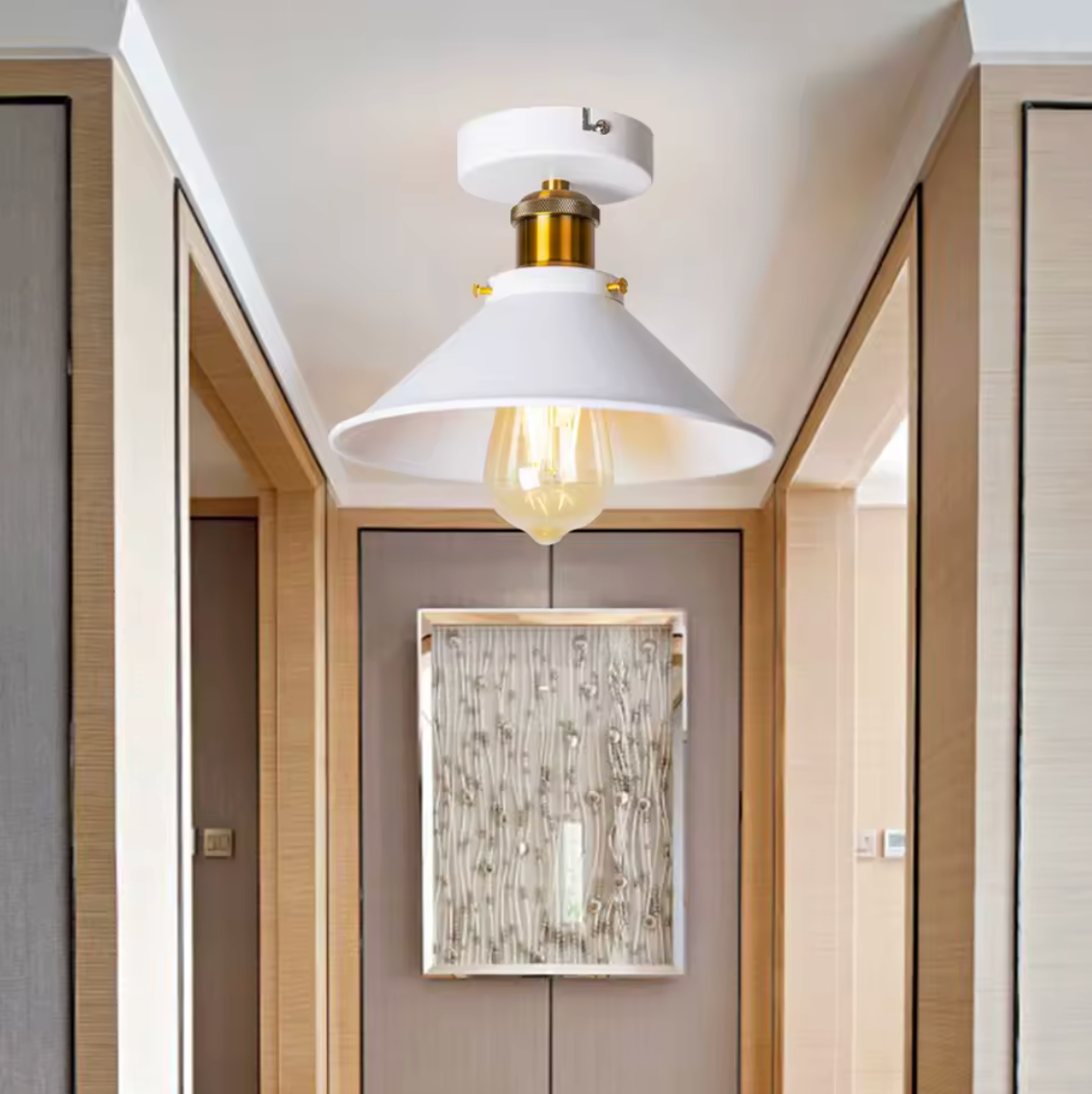 Vintage Industriële Plafondlamp – Rustiek Metalen Armatuur