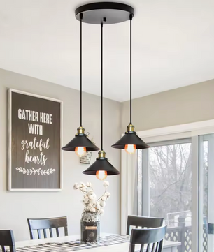 Vintage Industriële Hanglamp – Retro Loft Kroonluchter E27