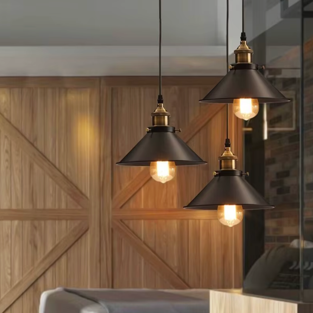 Vintage Industriële Hanglamp – Retro Loft Kroonluchter E27