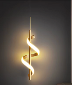Glans LED Hanglamp – Moderne Plafondlamp of Wandlamp in het Goud of Zwart