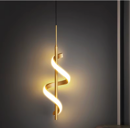 Glans LED Hanglamp – Moderne Plafondlamp of Wandlamp in het Goud of Zwart