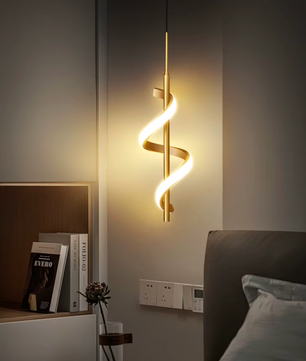 Glans LED Hanglamp – Moderne Plafondlamp of Wandlamp in het Goud of Zwart