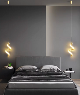 Glans LED Hanglamp – Moderne Plafondlamp of Wandlamp in het Goud of Zwart