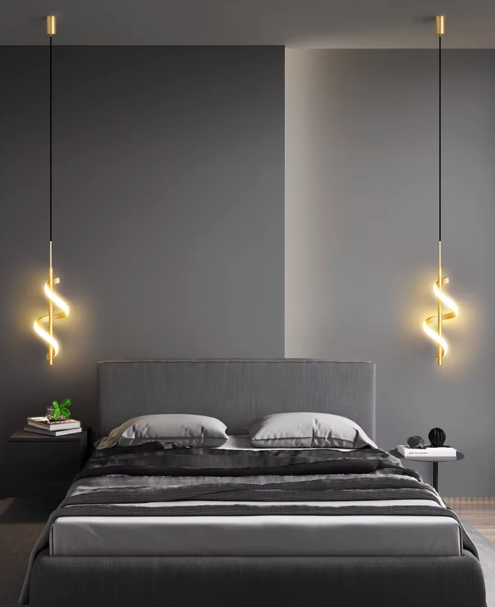 Glans LED Hanglamp – Moderne Plafondlamp of Wandlamp in het Goud of Zwart