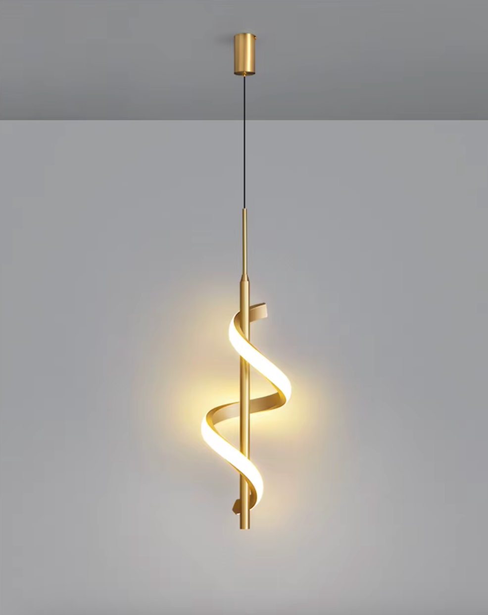 Glans LED Hanglamp – Moderne Plafondlamp of Wandlamp in het Goud of Zwart