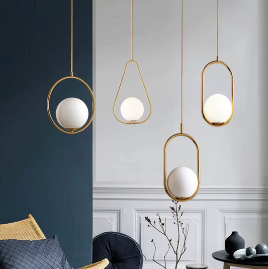 Moderne Scandinavische Hanglamp – Minimalistisch Design met Glazen Bol