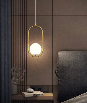 Moderne Scandinavische Hanglamp – Minimalistisch Design met Glazen Bol