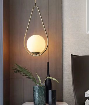 Moderne Scandinavische Hanglamp – Minimalistisch Design met Glazen Bol