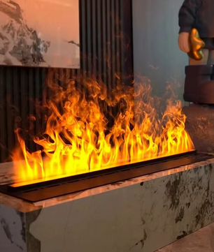 3D waterdamp haard met LED-vlam, geluid en bevochtiger