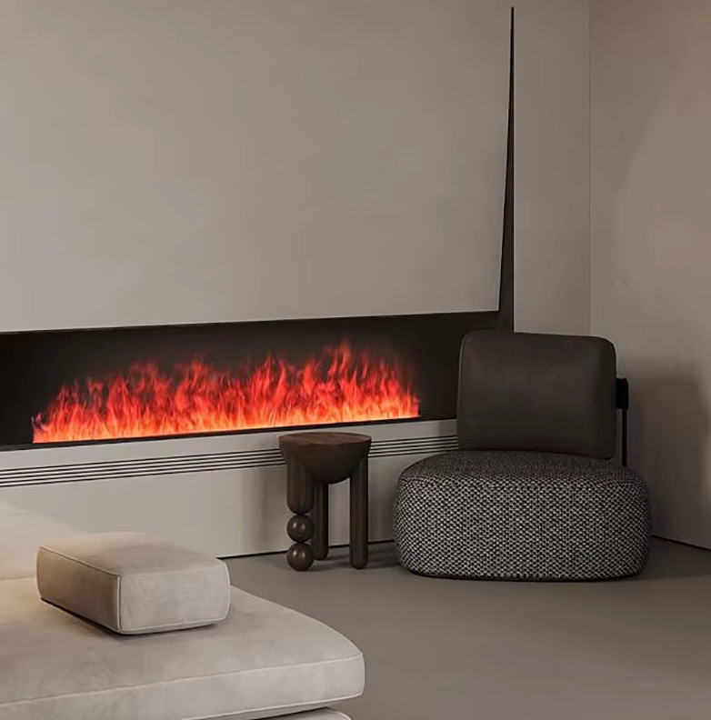 3D waterdamp haard met LED-vlam, geluid en bevochtiger