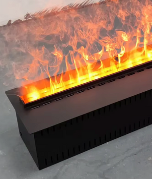 3D waterdamp haard met LED-vlam, geluid en bevochtiger