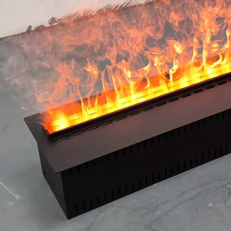 3D waterdamp haard met LED-vlam, geluid en bevochtiger