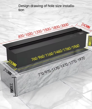3D waterdamp haard met LED-vlam, geluid en bevochtiger