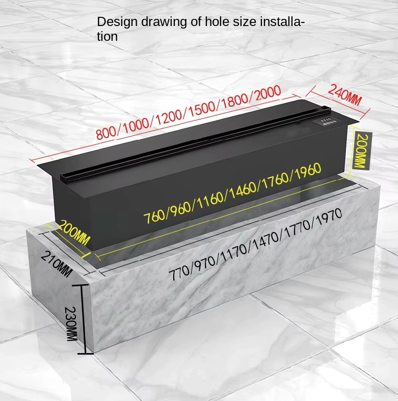 3D waterdamp haard met LED-vlam, geluid en bevochtiger