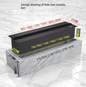 3D waterdamp haard met LED-vlam, geluid en bevochtiger