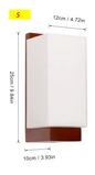 Houten Wandlamp – Moderne Vierkante G9 Binnenlamp, Dimbaar & Warm Sfeervol Licht