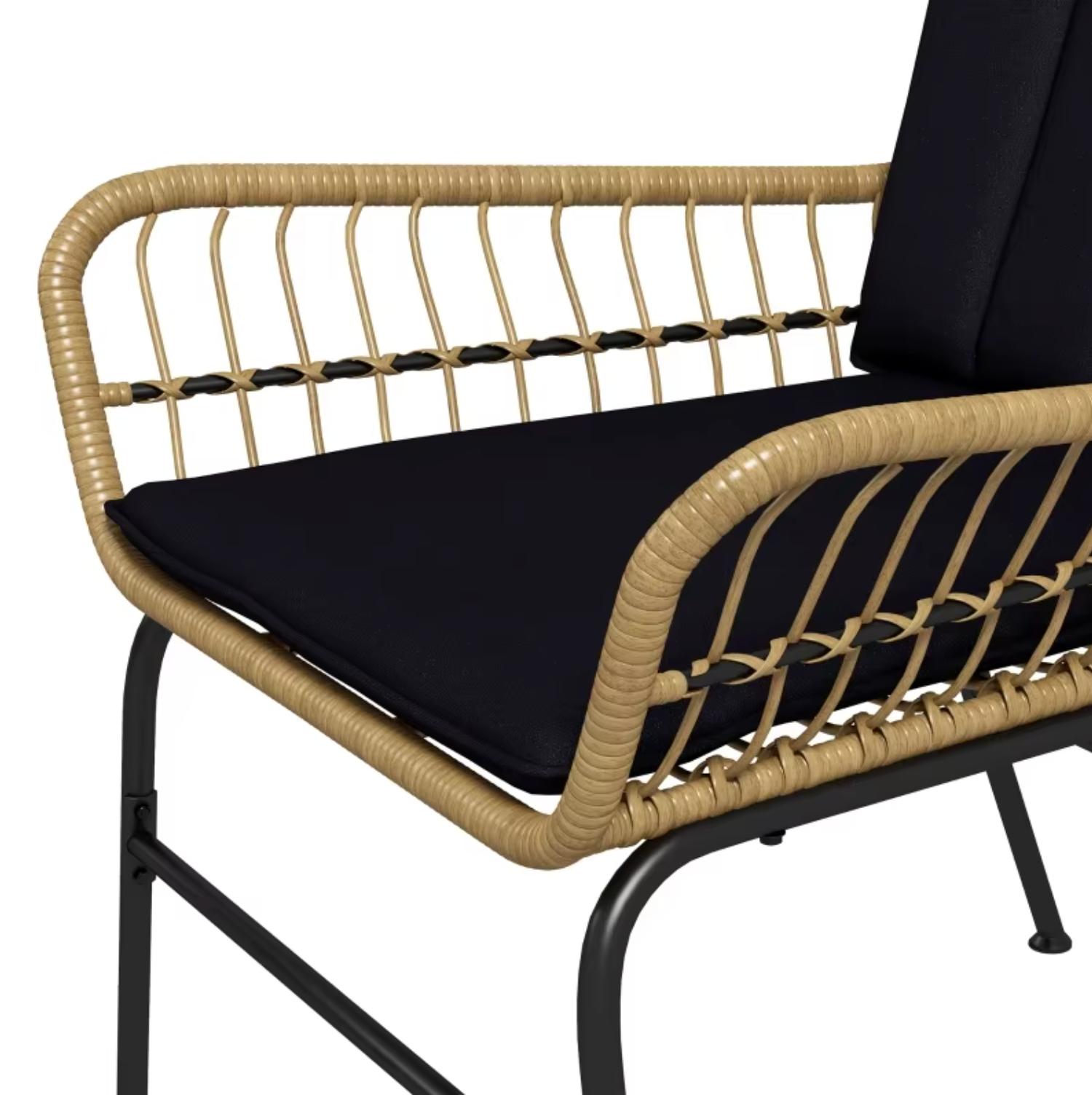3-delige Rotan Bistroset – Tuinset met Vlinderrug & Glazen Tafel