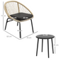3-delige Balkon Loungeset – Acapulco Stoelen & Glazen Tafel