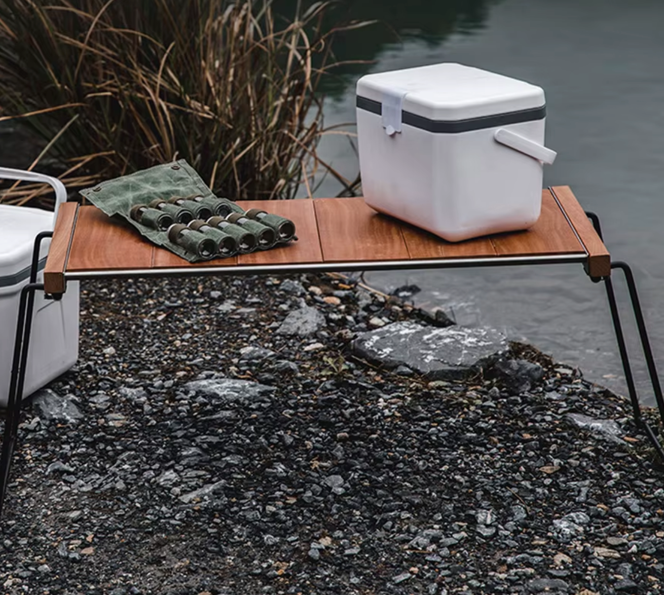 Opvouwbare Campingtafel – Houten IGT Tafel met Modulair Frame