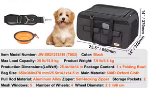 Rollende Huisdierdrager met Wielen – Rugzak, Trolley & Schoudertas