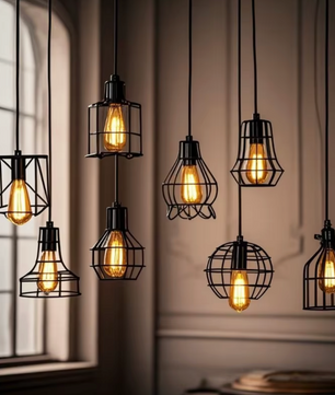 Industriële Retro Hanglamp – Vintage IJzeren Plafondlamp voor Keuken, Eetkamer & Bar