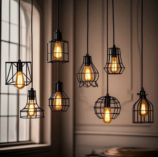 Industriële Retro Hanglamp – Vintage IJzeren Plafondlamp voor Keuken, Eetkamer & Bar