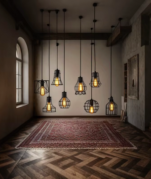 Industriële Retro Hanglamp – Vintage IJzeren Plafondlamp voor Keuken, Eetkamer & Bar