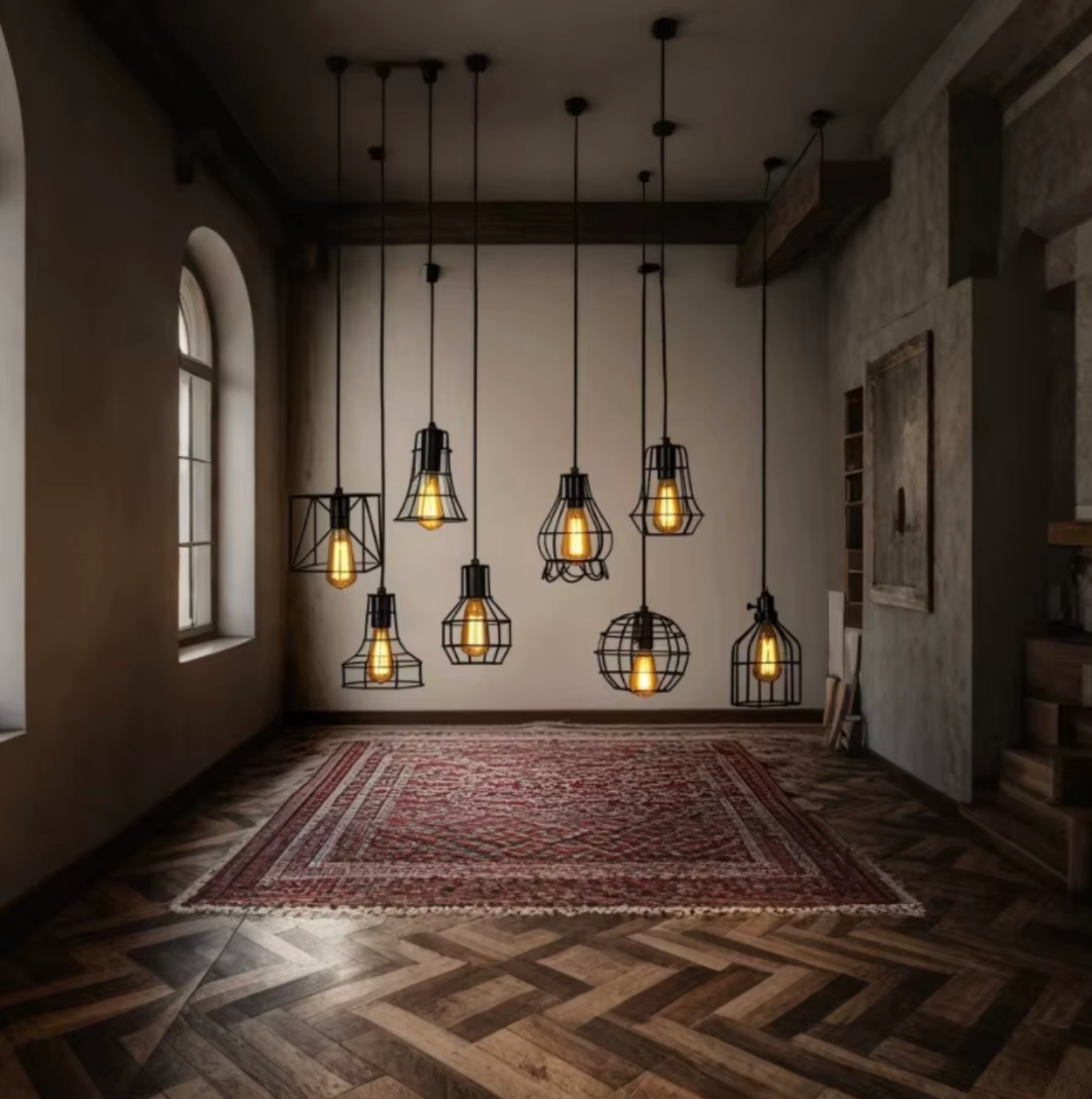 Industriële Retro Hanglamp – Vintage IJzeren Plafondlamp voor Keuken, Eetkamer & Bar