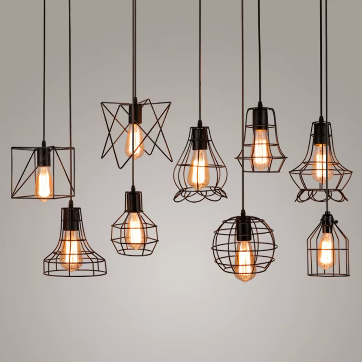 Industriële Retro Hanglamp – Vintage IJzeren Plafondlamp voor Keuken, Eetkamer & Bar